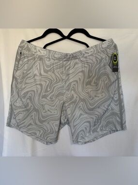 Athletic Works Light Gray Swirl 2-in-1 Shorts